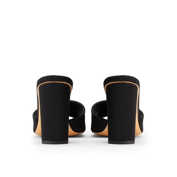 Elegant Black Women's Heeled Mules - Picture 5 of 5